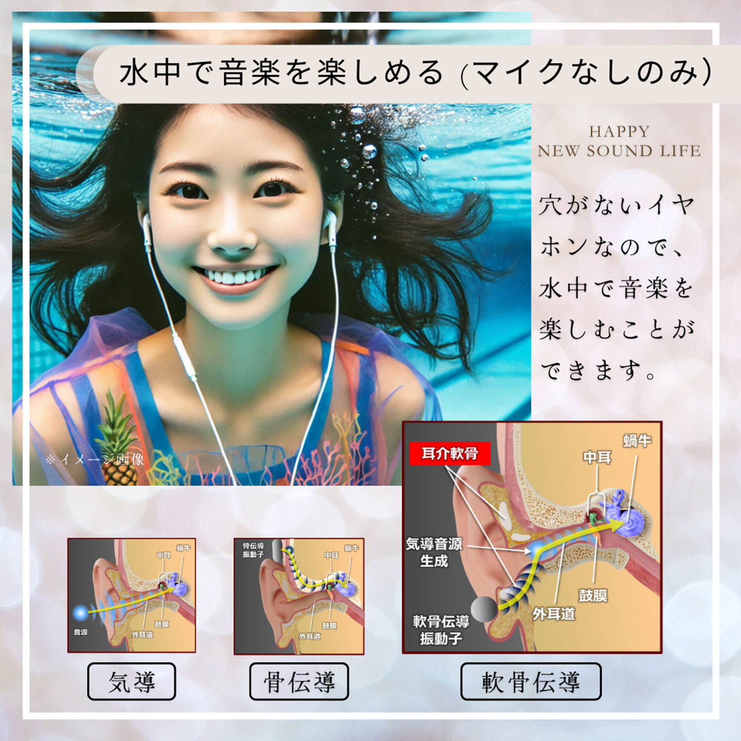 軟骨伝導イヤホン